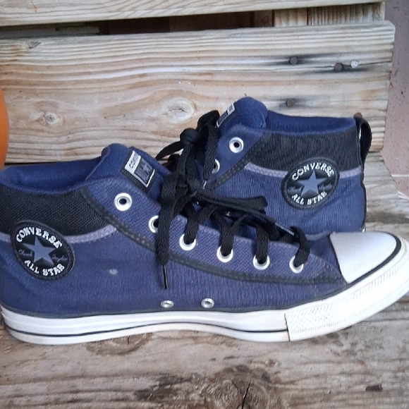 Converse Navy and Black High-Top Sneakers - Picture 12 of 16